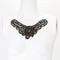 2 Pieces of Black and Gold Sequins Wing  Lace Applique
